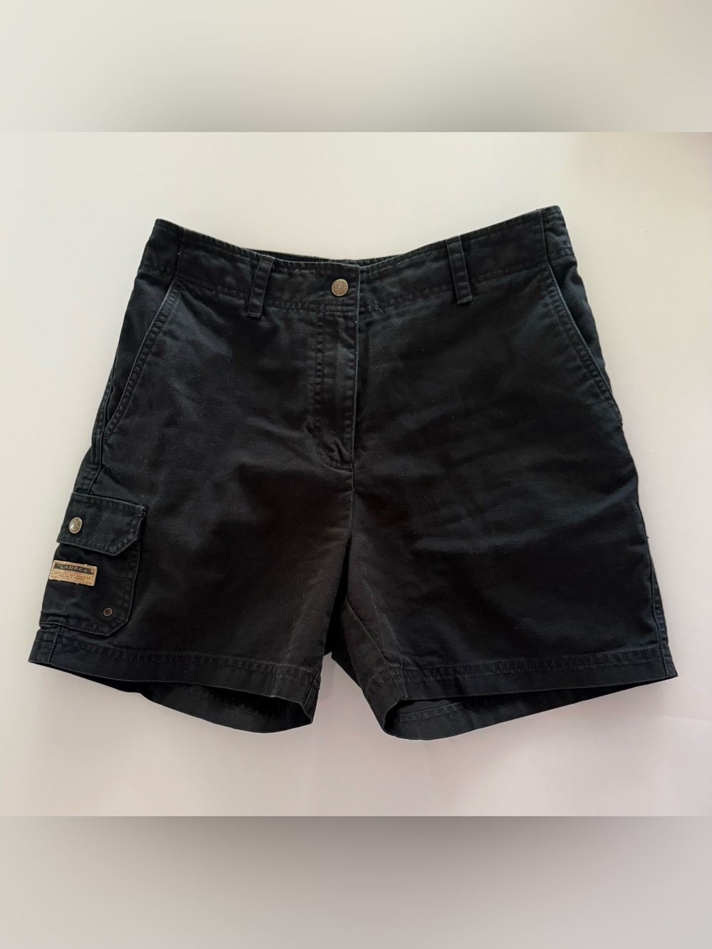 Ralph Lauren Vintage Black Cotton Shorts with Cargo Pocket - Size 8 - EUC